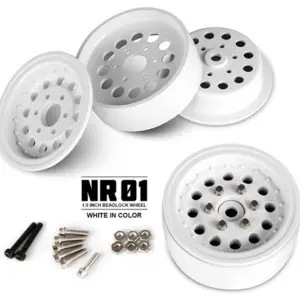 Gmade 1.9 Nr01 Beadlock Wheels (White) (2)