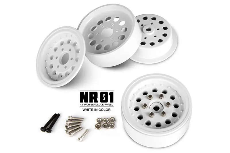 Gmade 1.9 Nr01 Beadlock Wheels (White) (2) – view 2