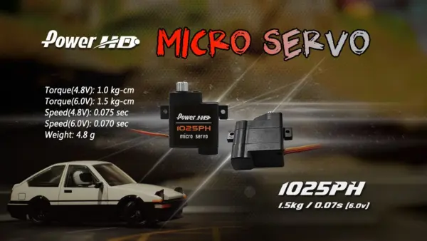 Power Hd Micro Rc Servo Hd1025ph (1.5kg/0.07s)