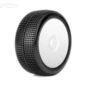 Jetko Sting Soft 1:8 Buggy Pre-Glued White Revo Rims (2)