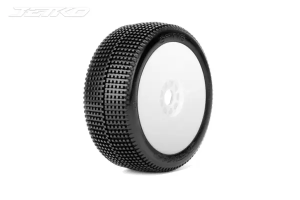 Jetko Sting Ultra Soft 1:8 Buggy Pre-Glued White Revo Rims (2)