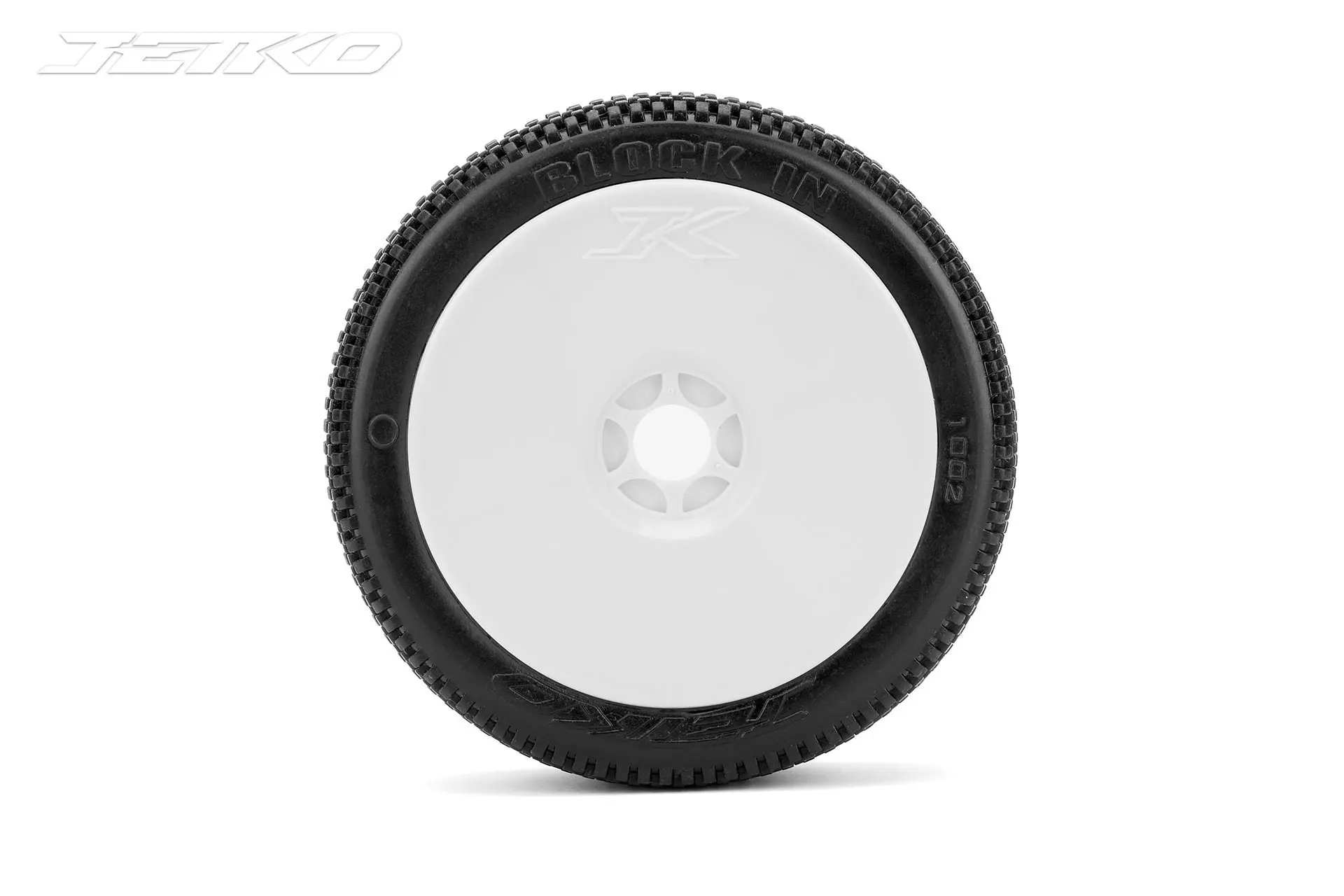 Jetko Block in Soft 1:8 Buggy Pre-Glued White Revo Rims (2) – view 2