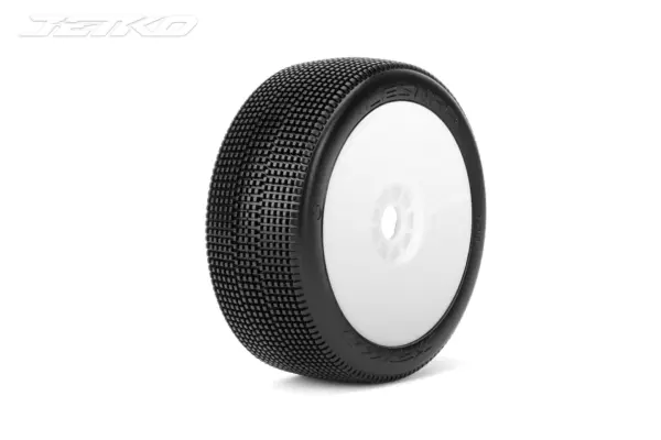Jetko Lesnar Composite s.soft 1:8 Buggy Pre-Glued White Revo Rims (2)