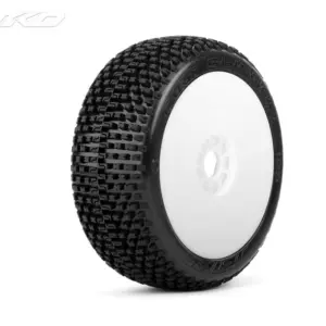 Jetko Dirt Slinger Ultra Soft 1:8 Buggy Pre-Glued White Revo Rims (2)