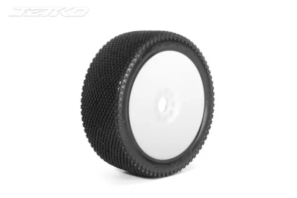 Jetko J Zero Soft 1:8 Buggy Tyres White Wheels (2)