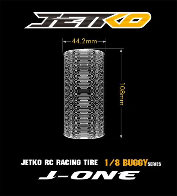 Jetko J One Composite Ultra Soft Belted 1:8 Buggy (4) Tyres Only