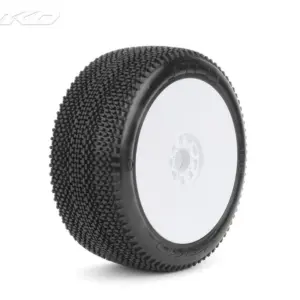 Jetko J Ten Super Soft 1:8 Buggy Pre-Glued White Revo Rims (2)