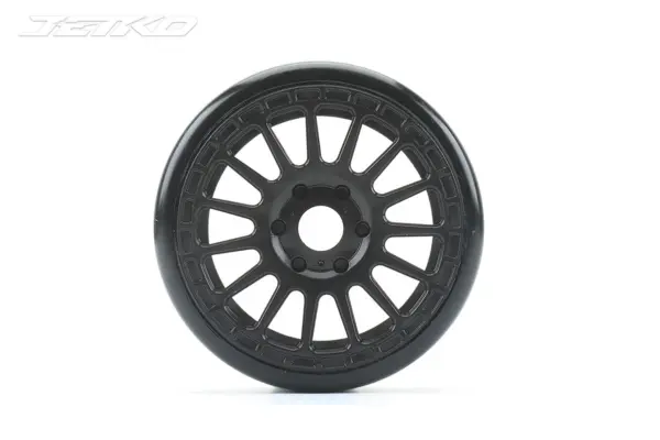 Jetko Buster Super Soft Belted 1:8 Gt Pre-Glued Black Claw Rims (2)