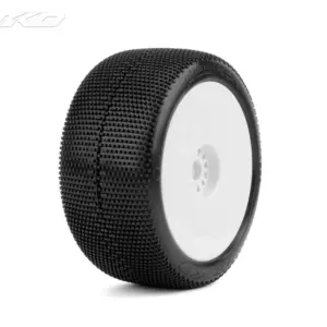 Jetko Desirer Soft 1:8 Truggy Pre-Glued on White Rims (2)