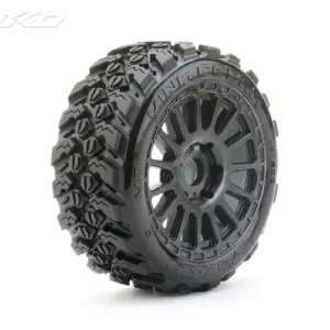 Jetko Ex King Cobra 1:8 Buggy Belted Tyre Black Wheels 17mm Hex (2)