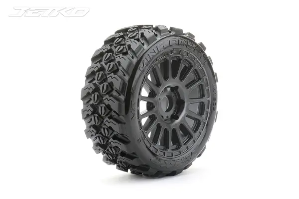 Jetko Ex King Cobra 1:8 Buggy Belted Tyre Black Wheels 17mm Hex (2)