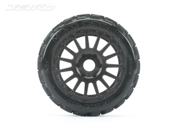 Jetko Ex King Cobra 1:8 Buggy Belted Tyre Black Wheels 17mm Hex (2)