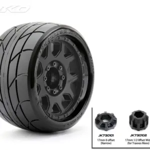 Jetko Ex Super Sonic Lp Belted 3.8 Black Wheel Maxx 17mm (2)"