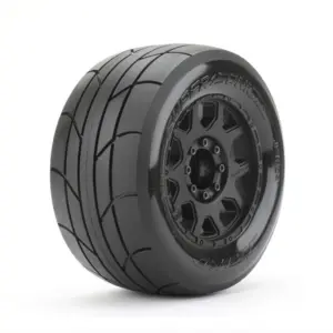 Jetko Ex Tyre Mt Slick Super Sonic Belted 3.8 Black Wheel 17mm (2)"