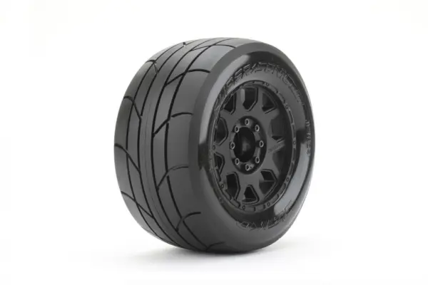 Jetko Ex Tyre Mt Slick Super Sonic Belted 3.8 Black Wheel 17mm (2)"