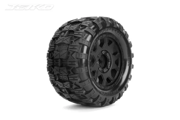 Jetko Ex Tyre Mt Raptor Belted 3.8 17mm-12mm Black Wheel"