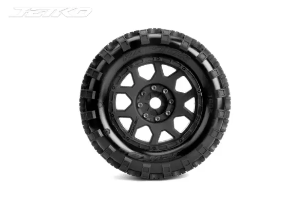 Jetko Ex Tyre Mt Raptor Belted 3.8 17mm-12mm Black Wheel"