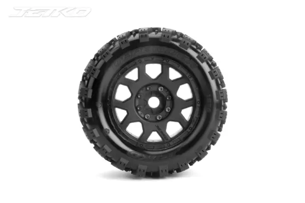 Jetko Ex Tyre Mt Defender Belted 3.8 17mm-12mm Black Wheel"