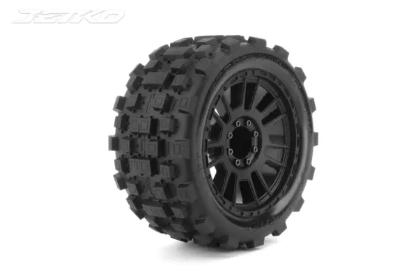 Jetko Ex Tyre Mt Wasteland Belted 4.0 Black Wheel 12-17mm (2)"