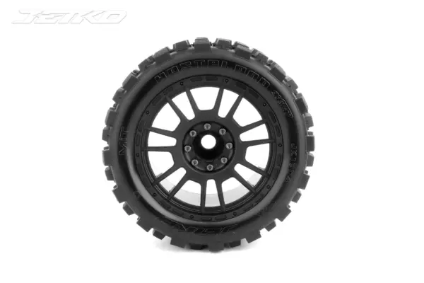 Jetko Ex Tyre Mt Wasteland Belted 4.0 Black Wheel 12-17mm (2)"