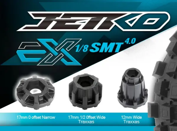Jetko Ex Tyre Mt Wasteland Belted 4.0 Black Wheel 12-17mm (2)"