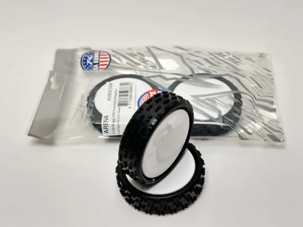 Jetko Arena 1:10 Buggy 2.2 Front Tyres 2wd Pre Mount White Wheel Soft