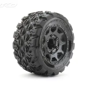 Jetko Ex Tyre St King Cobra Black Wheel 2.8 Hex 12-14-17mm (2)"