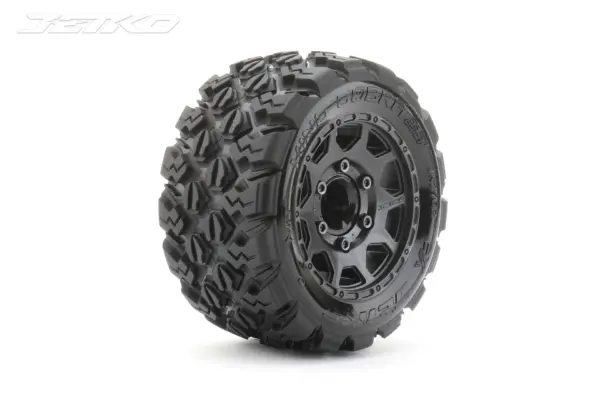 Jetko Ex Tyre St King Cobra Black Wheel 2.8 Hex 12-14-17mm (2)"