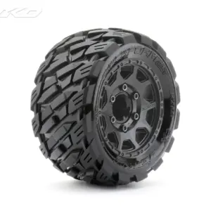 Jetko Ex Tyre St Rockform Black Wheel 2.8 Hex 12-14-17mm (2)"