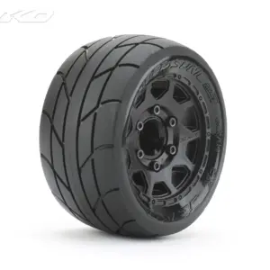 Jetko Ex Tyre St Supersonic Slick Black Wheel 2.8 Hex12-14-17mm (2)"