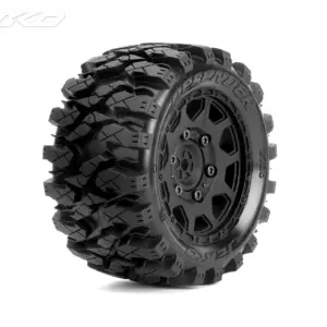Jetko Ex Tyre St Defender Black Wheel 2.8 Hex 12-14-17mm (2)"