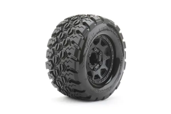 Jetko Ex Tyre Mt King Cobra Black Wheel 2.8 Hex 12-14-17mm (2)"
