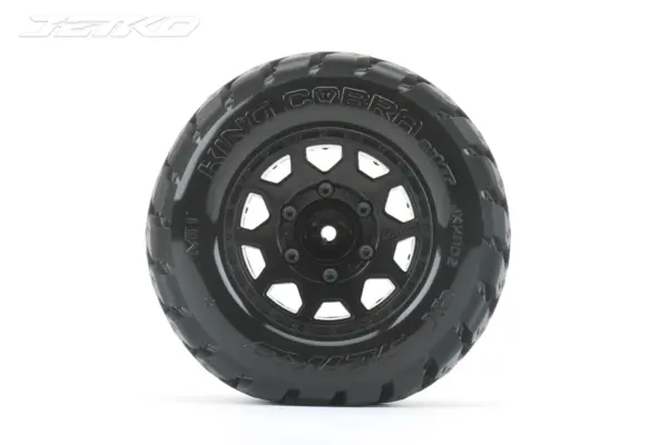 Jetko Ex Tyre Mt King Cobra Black Wheel 2.8 Hex 12-14-17mm (2)"