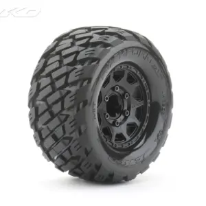 Jetko Ex Tyre Mt Rockform Black Wheel 2.8 Hex 12-14-17mm (2)"