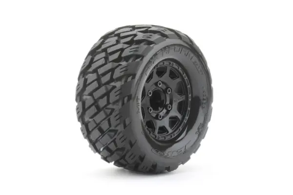 Jetko Ex Tyre Mt Rockform Black Wheel 2.8 Hex 12-14-17mm (2)"