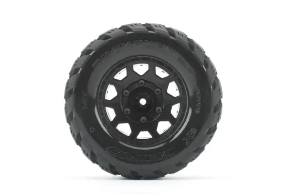 Jetko Ex Tyre Mt Rockform Black Wheel 2.8 Hex 12-14-17mm (2)"