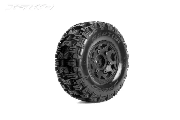 Jetko Ex Belted Tyre Raptor Sc Black Wheel Hex 12-14-17mm (2)