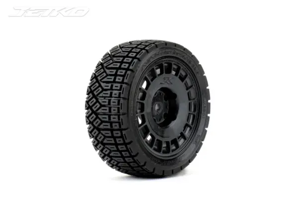 Jetko Ex Avantgarde 1/10 Touring/Rally Tyre Black Wheel 12mm Hex (4)