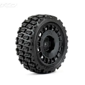 Jetko Ex Couragia 1/10 Touring/Rally Tyre Black Wheel 12mm Hex (4)