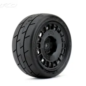Jetko Ex Formula 1/10 Slicks Tyre Black Wheel 12mm Hex (4)