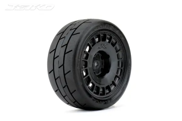 Jetko Ex Formula 1/10 Slicks Tyre Black Wheel 12mm Hex (4)