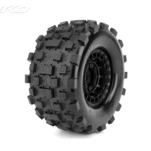 Jetko Ex Tyre XMT Wasteland Belted Black Wheel 24mm Xmaxx & Kraton(2)