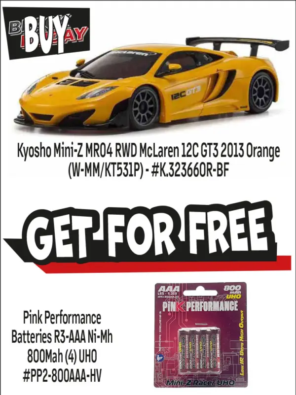 Kyosho Mini-Z Mr04 RWD McLaren 12c Gt3 2013 Orange (W-Mm/Kt531p)