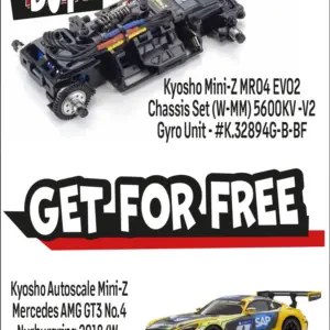 Kyosho Mini-Z Mr04 Evo2 Chassis Set (W-Mm) 5600kv -V2 Gyro Unit