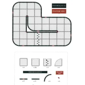 Kyosho Mini-Z Carpet Track 50 Basic Set (40pcs - 50x50)