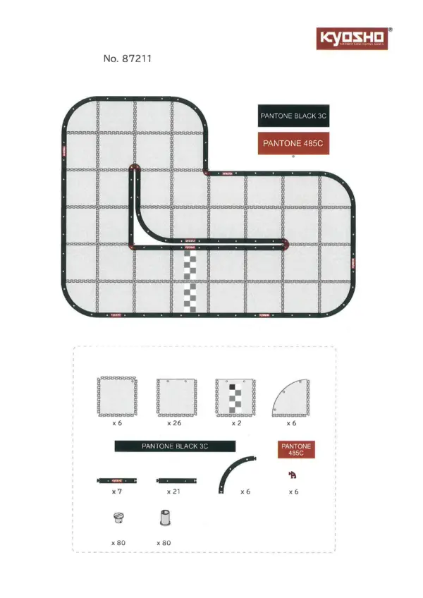 Kyosho Mini-Z Carpet Track 50 Basic Set (40pcs - 50x50)