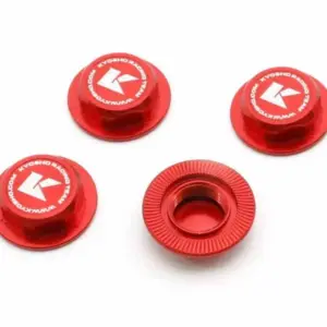 Kyosho 1:8 Inferno Serrated Closed Wheel Nuts (4) Red