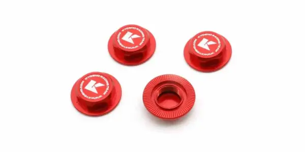 Kyosho 1:8 Inferno Serrated Closed Wheel Nuts (4) Red