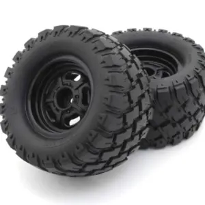 Pre-Glued Tyres on Black Wheels Kyosho Mad Wagon Ve (2)