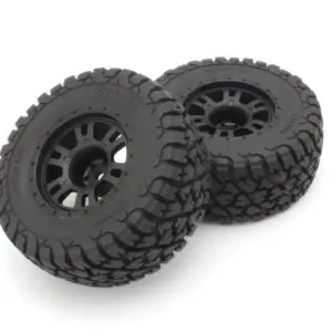 Pre-Glued Tyres on Black Wheels 2.4 (2) Kyosho Toyota Tacoma"